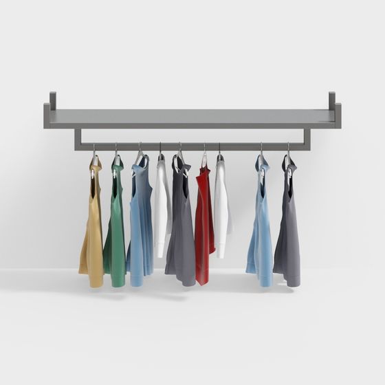 Stylish Clothes Display Stand 3D model