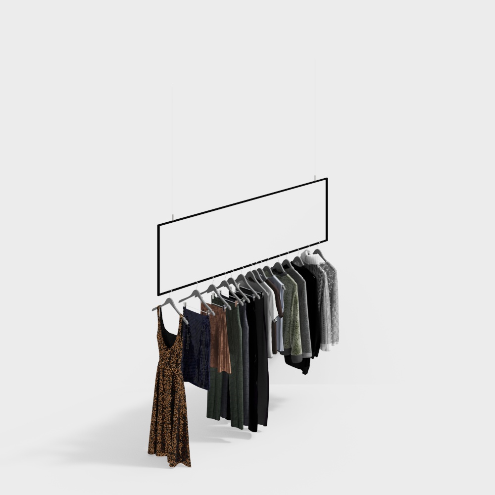 Clothing store display rack