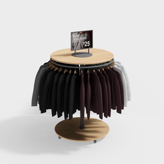 Stylish Rotating Hanger 3D model for Display Design