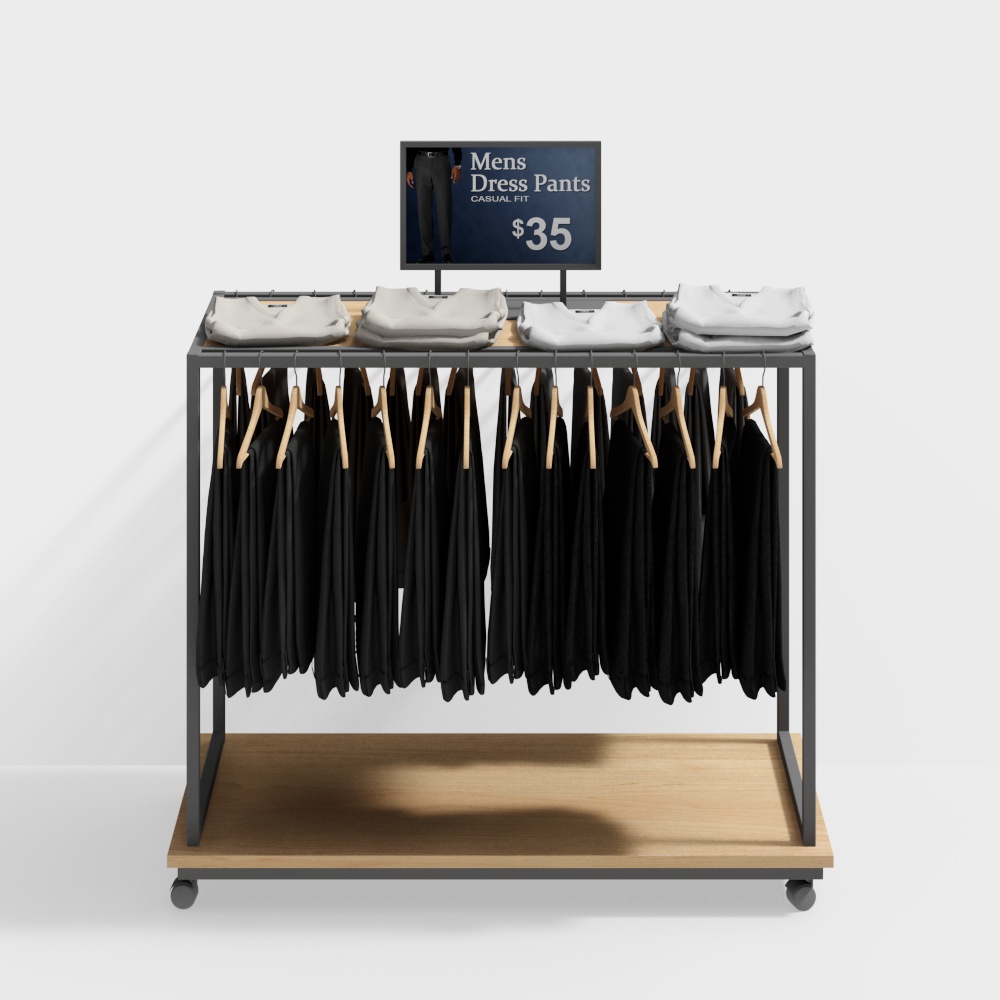 Clothing store display rack