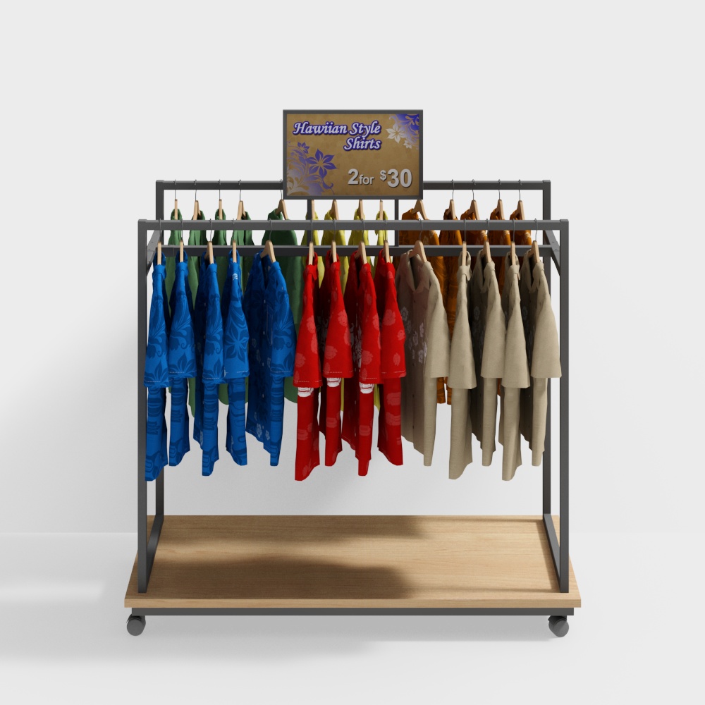 Clothing store display rack
