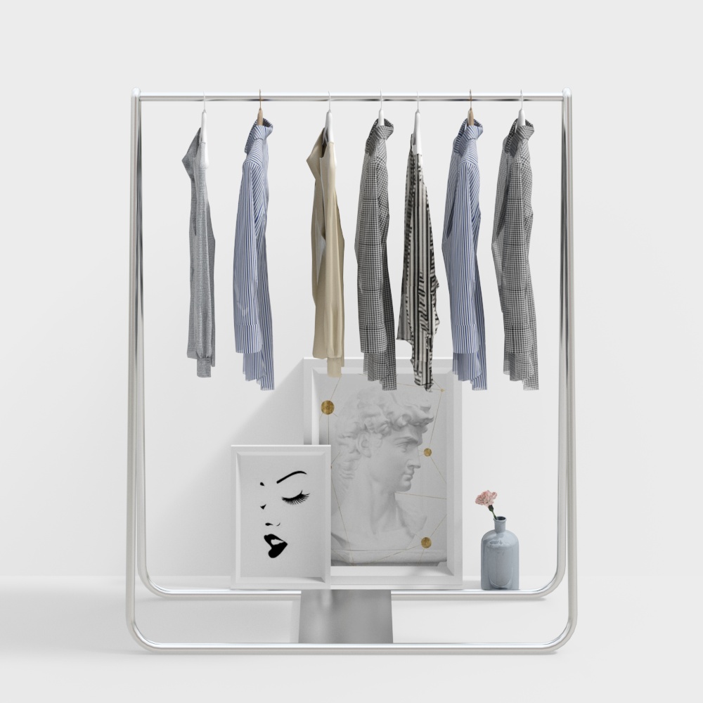 Clothing store display rack