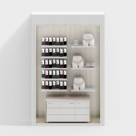 Modern Minimalist Lingerie Display Cabinet 3D model