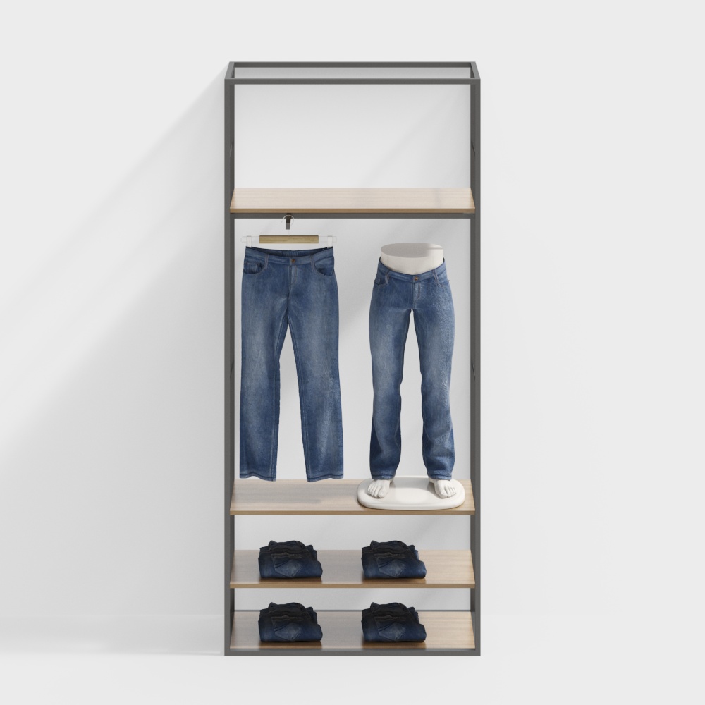 Clothing store display rack