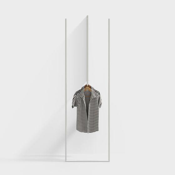 Minimalist Clothes Display Rack 3D model
