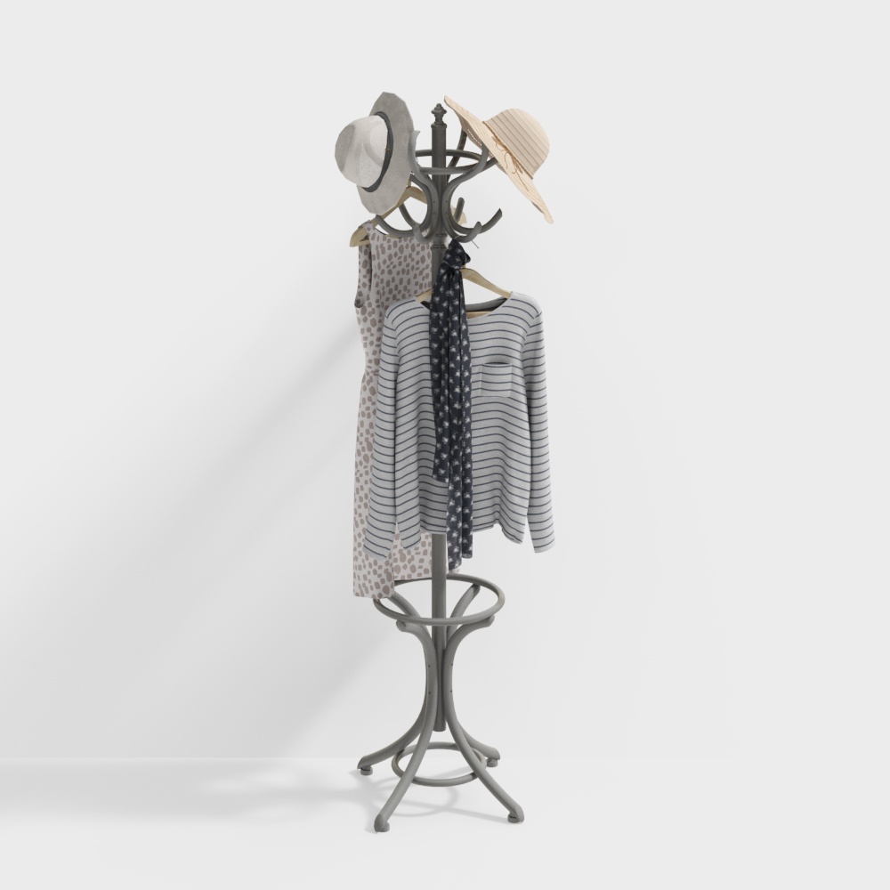 Stylish Minimalist Coat Rack 3D model