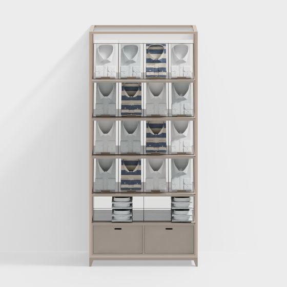 Organized Wardrobe 3D model for Creative Projects