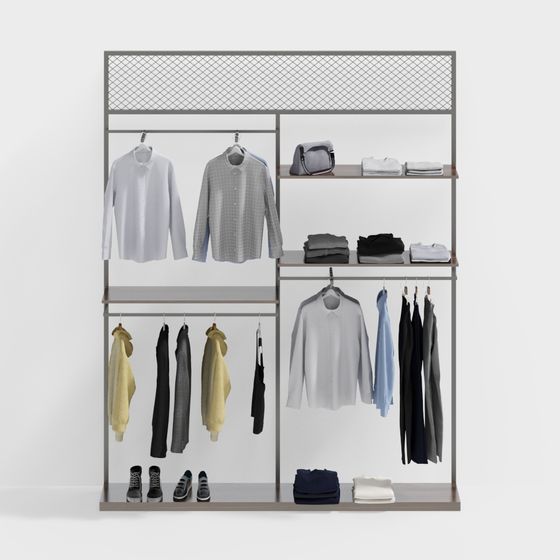 Modern Minimalist Wardrobe 3D model