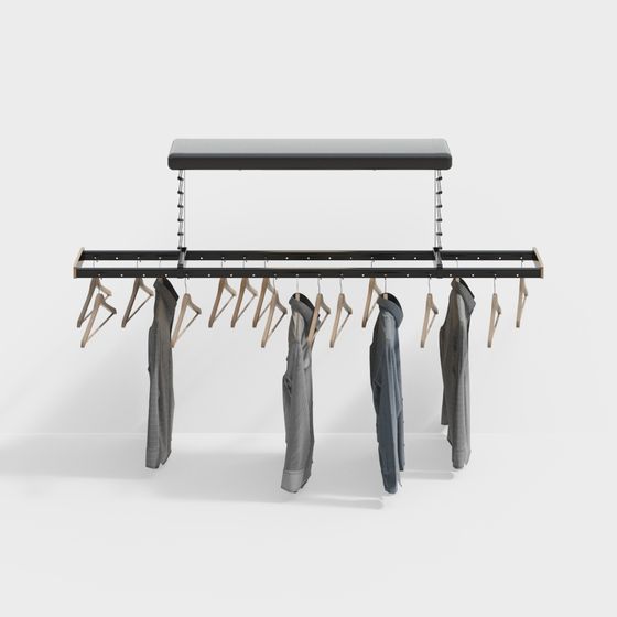Stylish Low-Poly Clothes Hanger 3D model