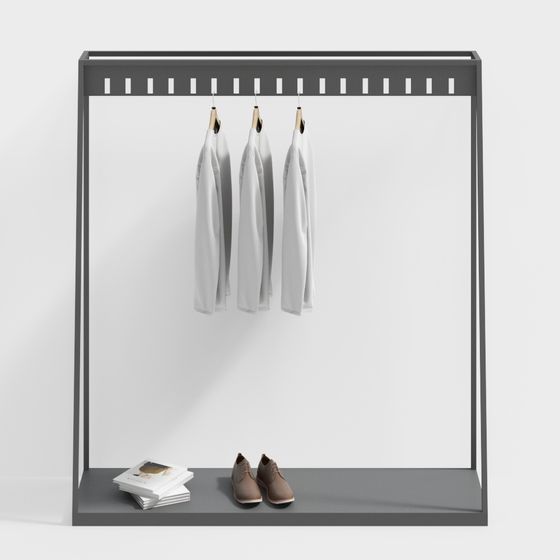 Modern Minimalist Coat Rack 3D model