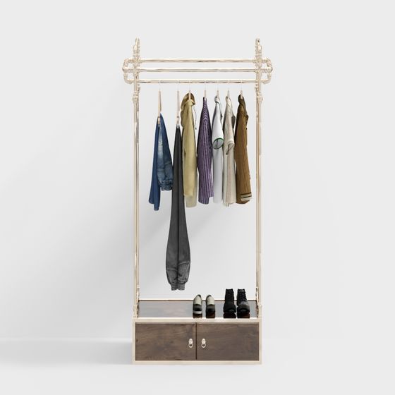 Elegant Low Poly Hanger 3D Model for Creative Designs