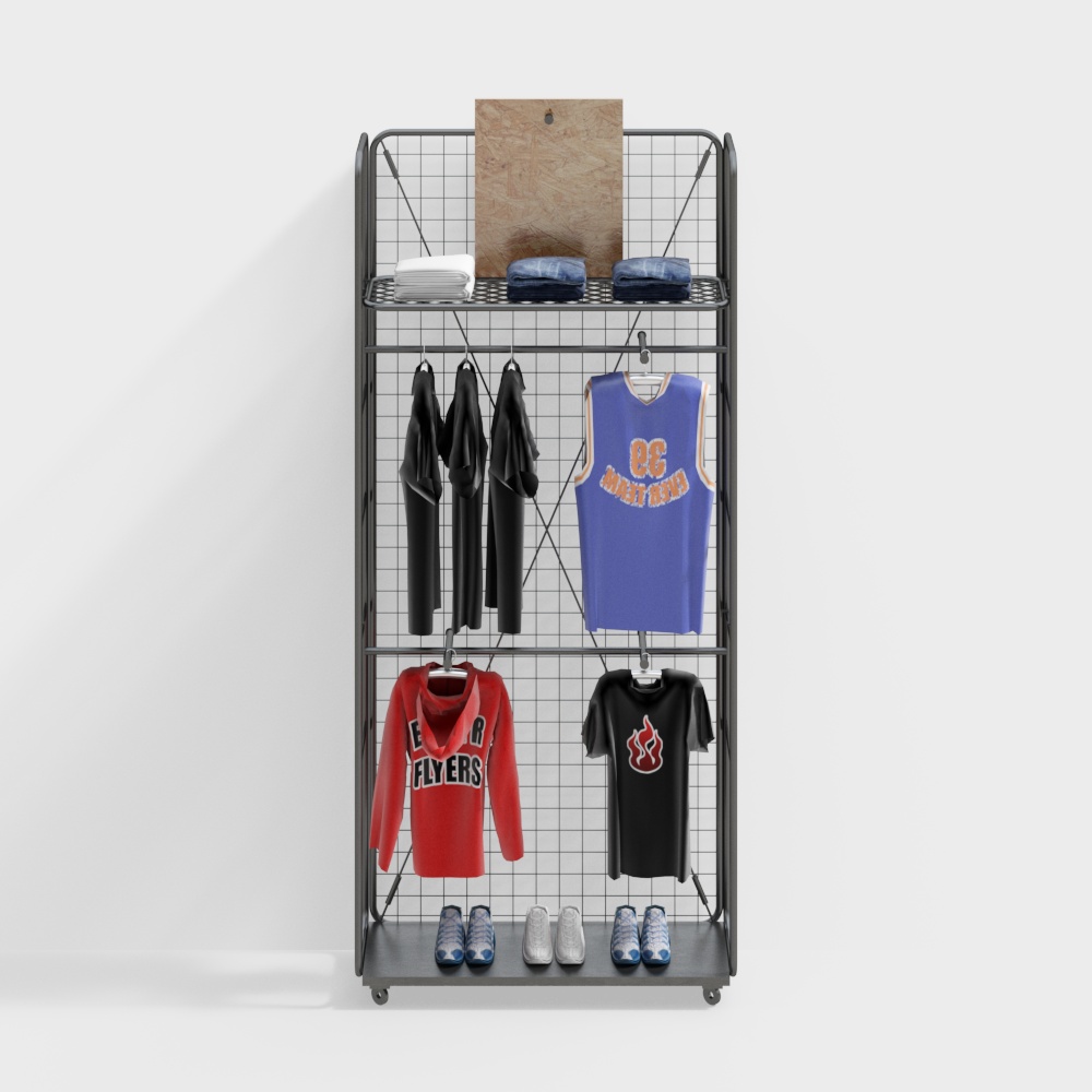 Clothing store display rack