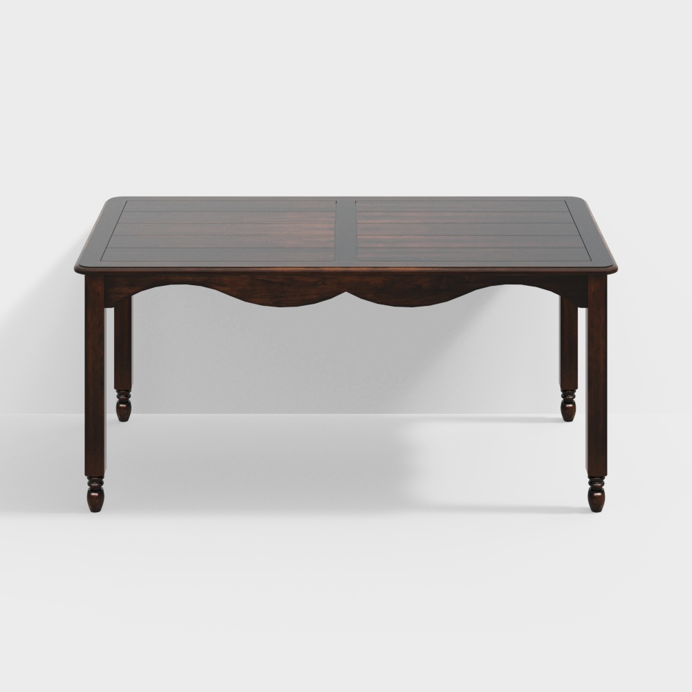 Vintage Style 3D Model Coffee Table