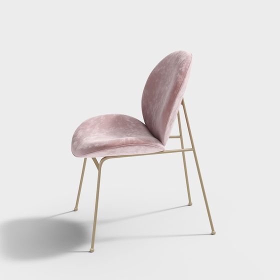 Velvet Elegance Chair 3D model