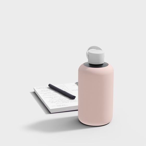 Pink Bottle Low Poly 3D model
