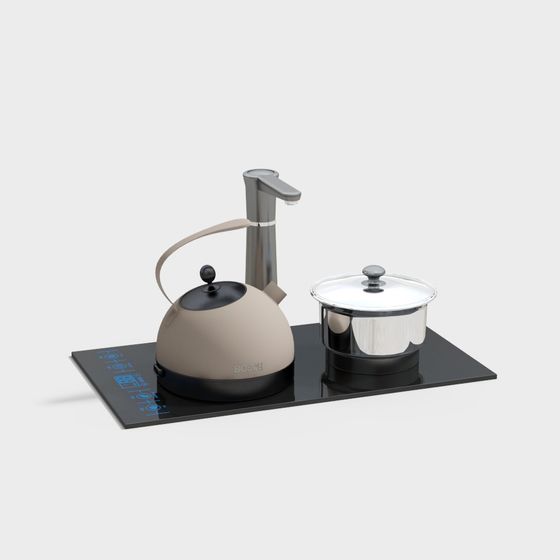 Bosch Teapot Set 3D Model for Modern Kitchens