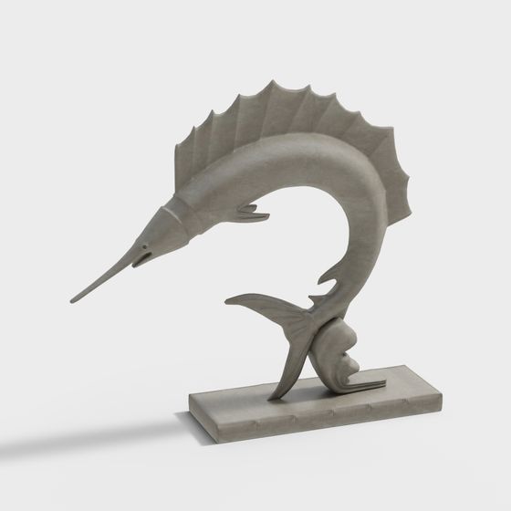 Elegant Swordfish 3D Model - The Ocean Dancer