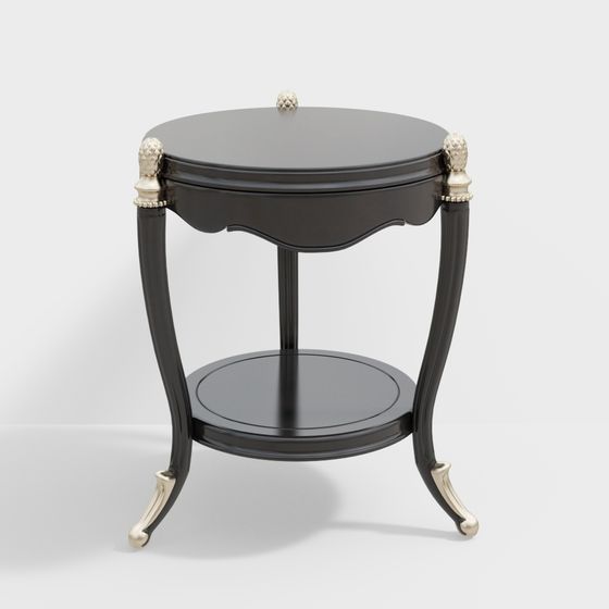 Elegant Polygonal Round Table 3D model