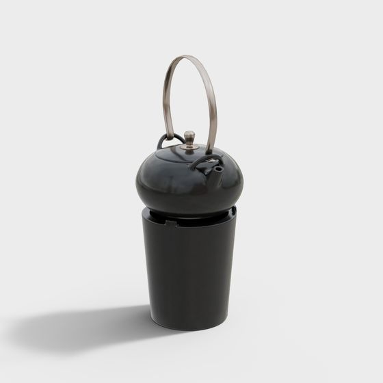 Minimalist Teapot 3D model for Contemporary Design