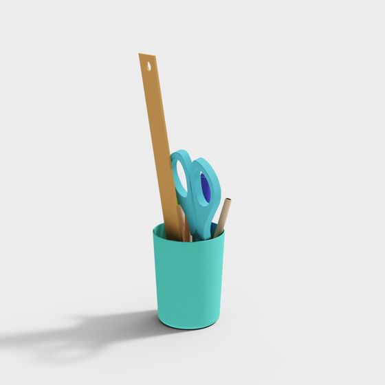 Colorful Desk Organizer 3D model