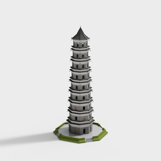 Oriental Tower 3D model
