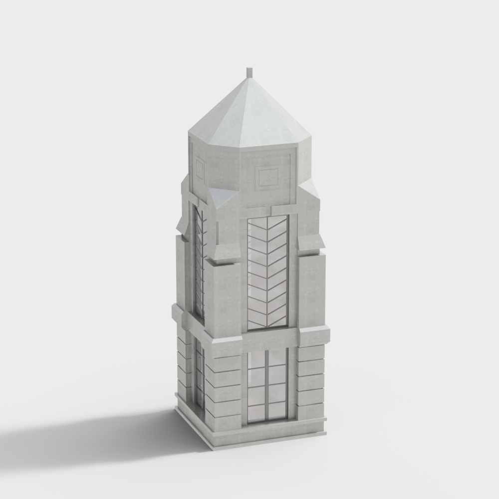 Futuristic Urban Tower 3D model