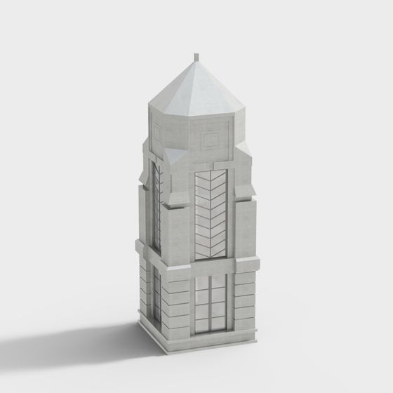 Futuristic Urban Tower 3D model