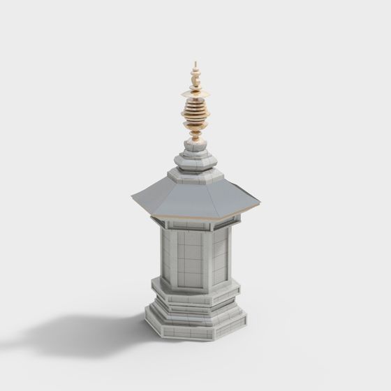 Exquisite Oriental Tower 3D Model