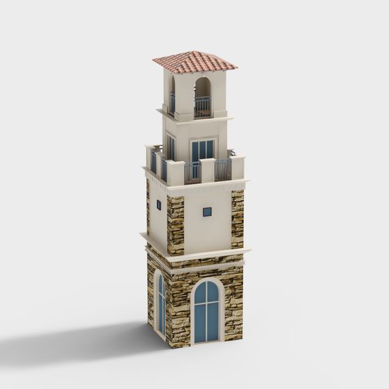 Mediterranean Tower 3D model
