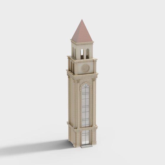 Charming Clock Tower 3D model