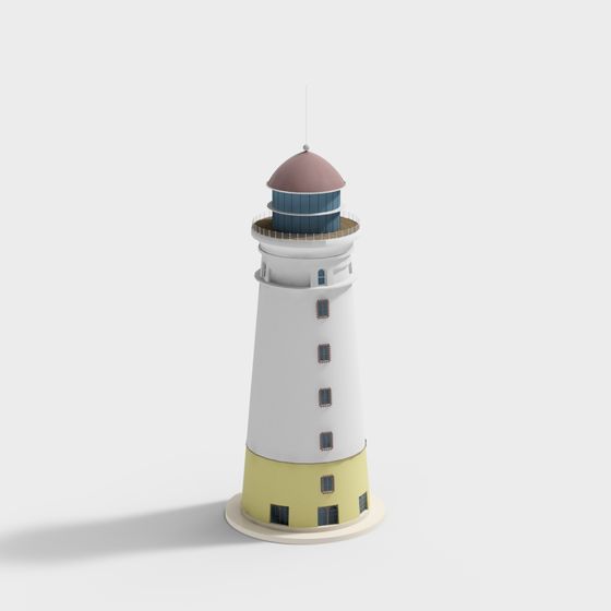 Charming Lighthouse 3D model with Low Polygon Design
