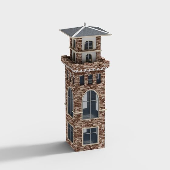 Storytelling Stone Tower 3D model