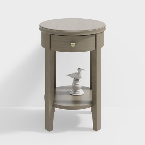 Stylish Round Side Table 3D model for Contemporary Spaces