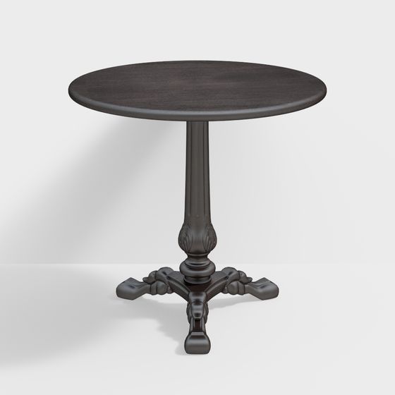 Vintage Round Table 3D model