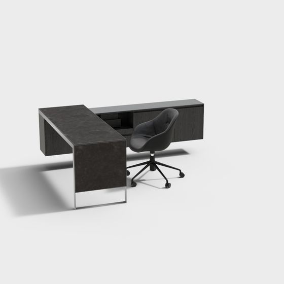 Urban Office Desk and Chair Set 3D model for Modern Spaces
