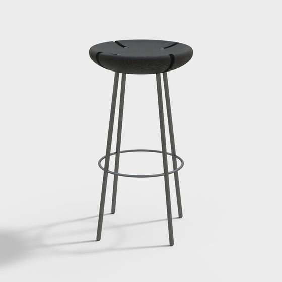 Stylish Low-Poly Bar Stool 3D model