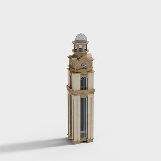 Historical Clock Tower 3D model