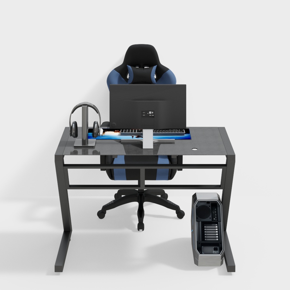 Internet cafe table and chair combination