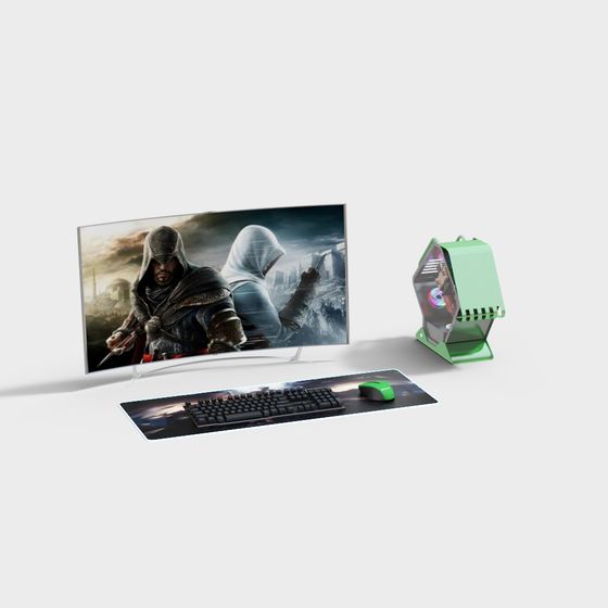 Gamer's Dream Setup 3D Model for Creative Projects