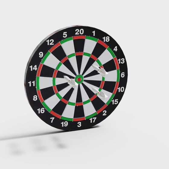 Highly Detailed 3D Dartboard Model