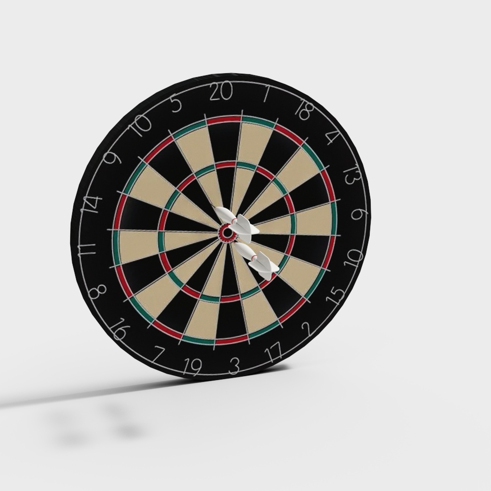 Realistic Dart Board 3D model