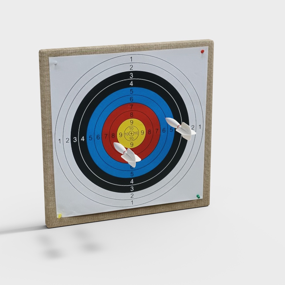High-Detail Archery Target 3D Model