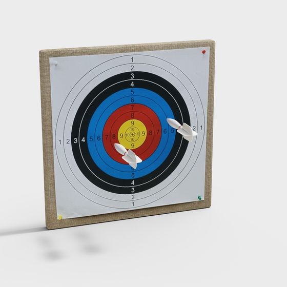 High-Detail Archery Target 3D Model