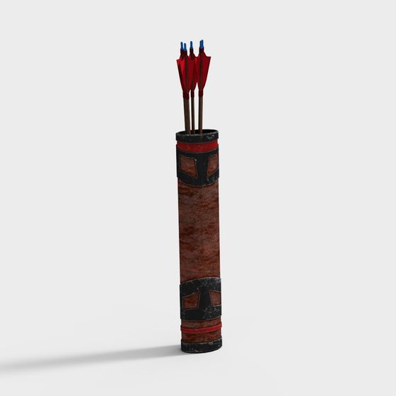 Unique Low-Poly Quiver 3D Model for Creative Projects