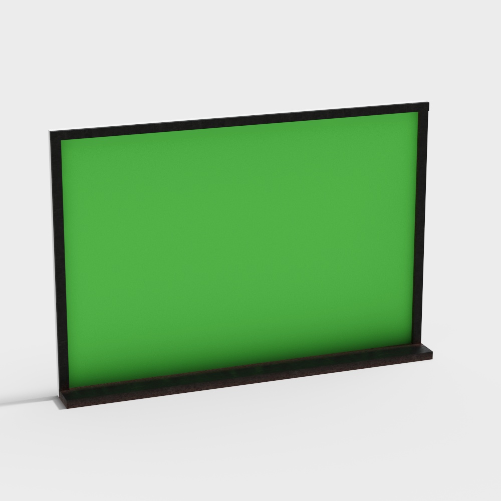 Black Frame Green Screen 3D Model for Creative Projects
