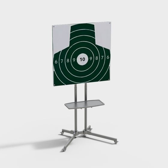 Low-Poly Target Stand 3D model for Creative Projects