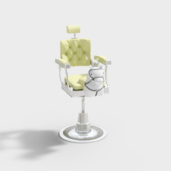 Retro Barber Chair 3D model for Creative Projects