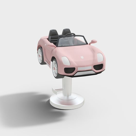 Gray Children's Barber Chair 3D Model