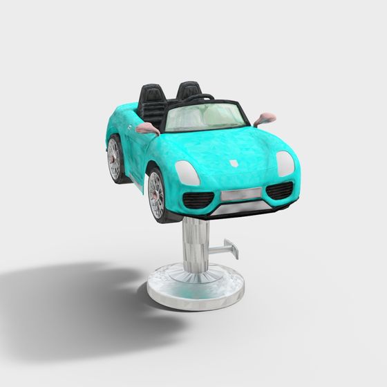 Vibrant Turquoise Sports Car 3D Model
