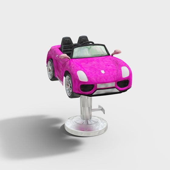 Vibrant Pink Sports Car Chair 3D model